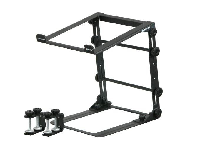 Odyssey LSTANDM Mobile Laptop CD-Player/ Controller Pro DJ Stand w/ Table Clamps - VMInnovations