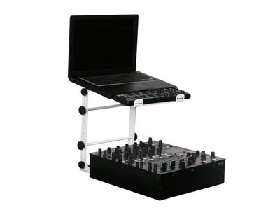 Odyssey LSTANDM Mobile Laptop CD-Player/ Controller Pro DJ Stand w/ Table Clamps - VMInnovations