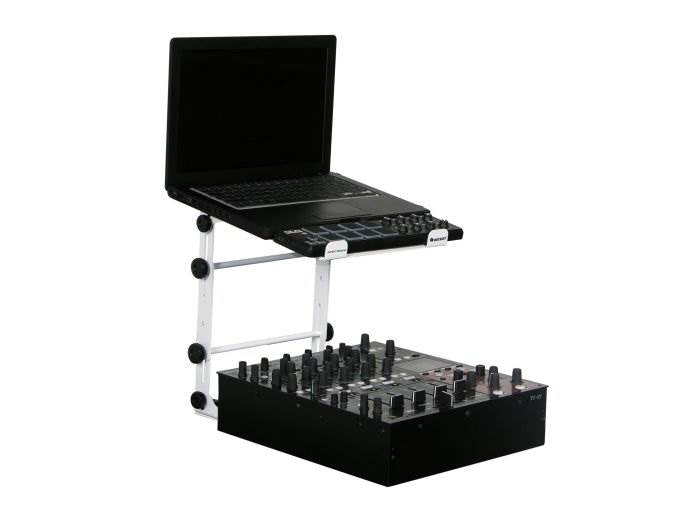Odyssey LSTANDM Mobile Laptop CD-Player/ Controller Pro DJ Stand w/ Table Clamps - VMInnovations