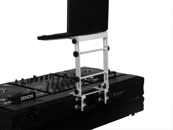Odyssey LSTANDM Mobile Laptop CD-Player/ Controller Pro DJ Stand w/ Table Clamps - VMInnovations