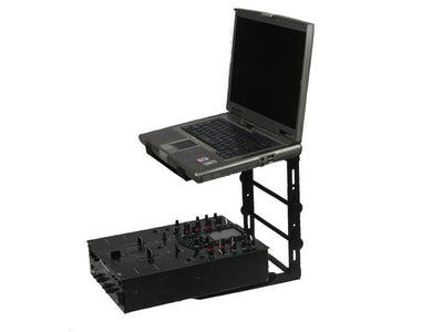 Odyssey LSTANDM Mobile Laptop CD-Player/ Controller Pro DJ Stand w/ Table Clamps - VMInnovations