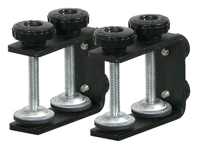 Odyssey LSTANDM Mobile Laptop CD-Player/ Controller Pro DJ Stand w/ Table Clamps - VMInnovations