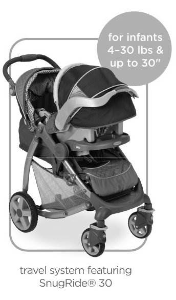 Graco Stylus Baby Stroller & SnugRide Infant Car Seat Travel System - Open Box