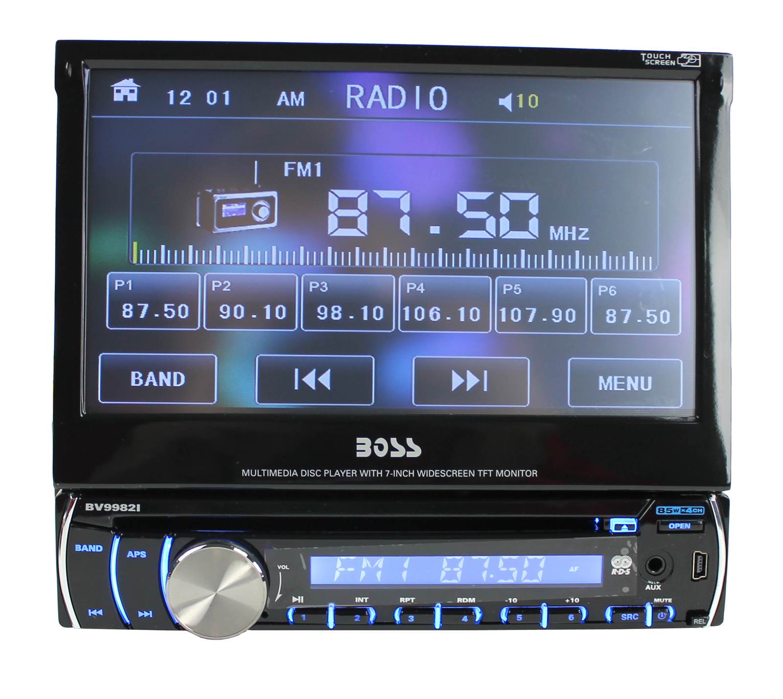 BOSS BV9982I 7" LCD Touchscreen DVD/CD/MP3 Car Audio Player Receiver Ipod USB/SD