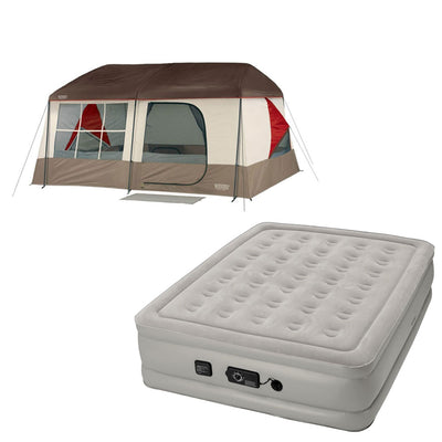 Wenzel 36423 Kodiak Camping Family Cabin Tent w/ Insta-Bed Queen Air Mattress