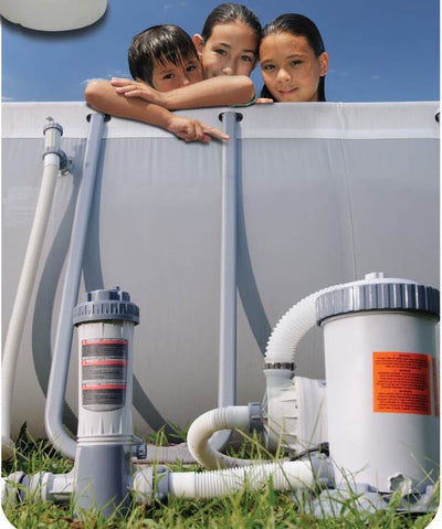 INTEX 2500 GPH Filter Pump w/ GFCI & Klor-In Automatic Inline Chlorine Feeder