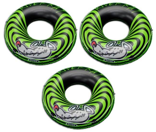 3-Pack Intex River Rat 48-Inch Inflatable Tubes For Lake/Pool/River | 3 x 68209E - VMInnovations