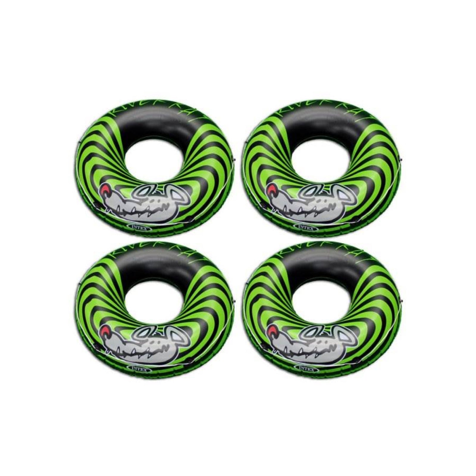 Intex River Rat 48-Inch Inflatable Tubes For Lake/Pool/River (4-Pack) - VMInnovations