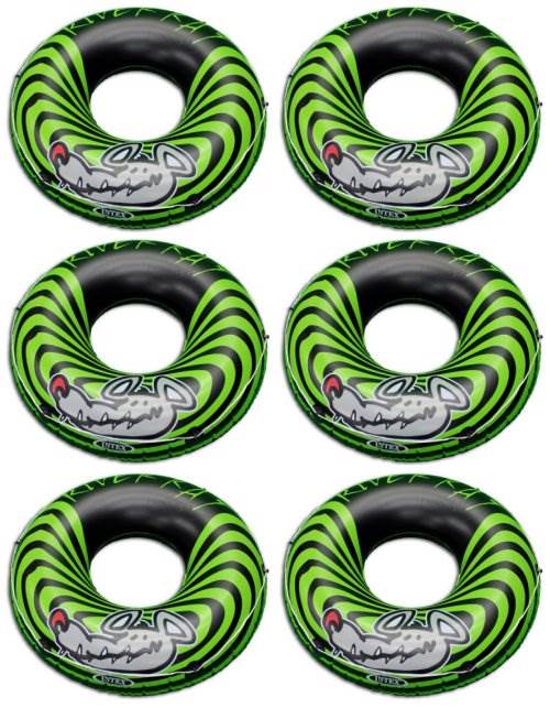6-Pack Intex River Rat 48-Inch Inflatable Tubes For Lake/Pool/River | 6 x 68209E - VMInnovations