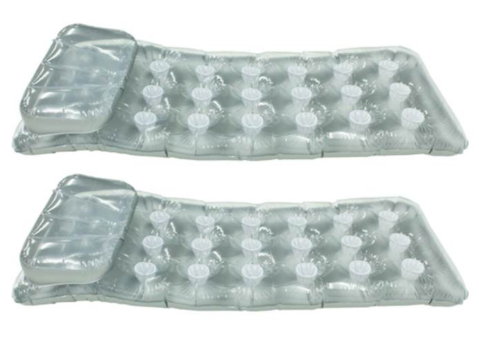 Intex 18-Pocket Mattress Suntanner Pool Lounger w/ Headrest (2 Pack) | 58894EP