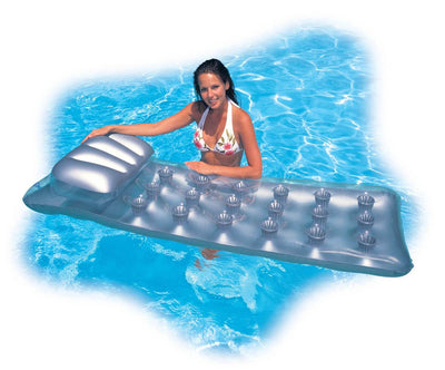 Intex 18-Pocket Mattress Suntanner Pool Lounger w/ Headrest (2 Pack) | 58894EP