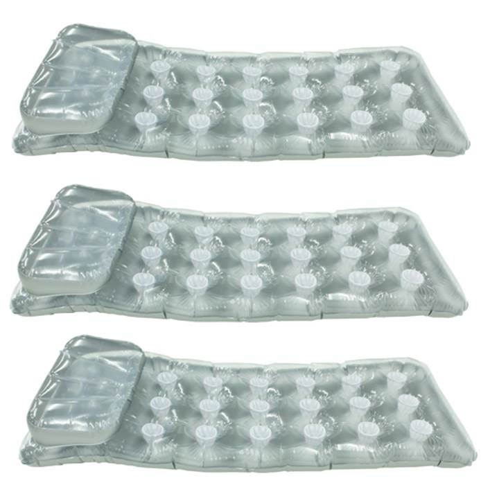 Intex 18-Pocket Mattress Suntanner Pool Lounger w/ Headrest (3 Pack) | 58894EP - VMInnovations