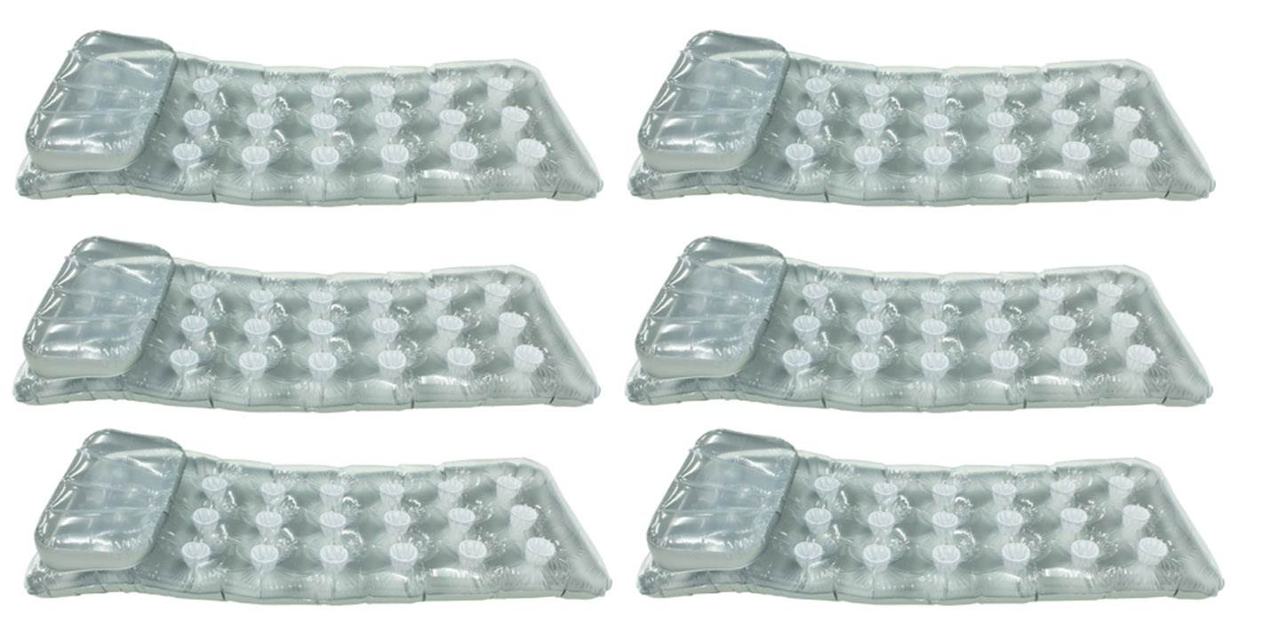 Intex 18-Pocket Mattress Suntanner Pool Lounger w/ Headrest (6 Pack) | 58894EP - VMInnovations