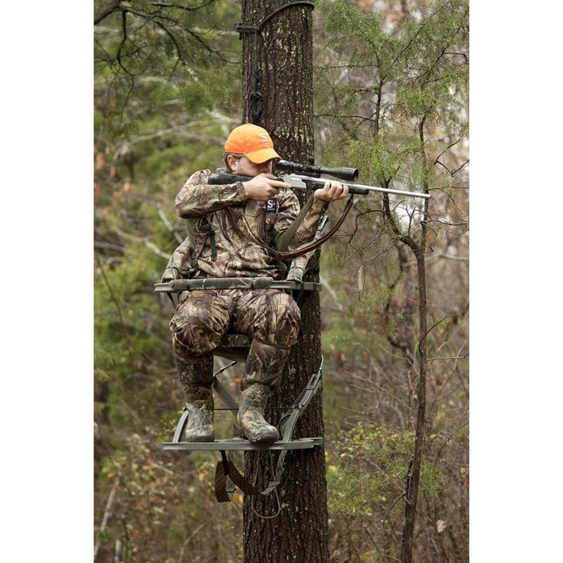 Summit Viper SD Self Climbing Bow/Rifle Hunting Treestand, Mossy Oak Country DNA