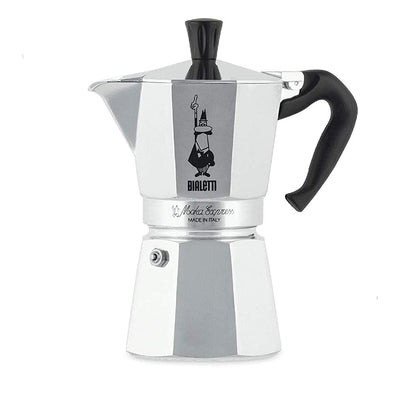 Bialetti Aluminum 6 Cup Stovetop Steamer Espresso Coffee Maker Brewer, Silver