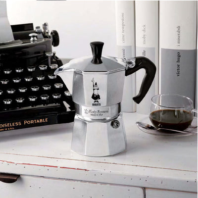 Bialetti Aluminum 6 Cup Stovetop Steamer Espresso Coffee Maker Brewer, Silver