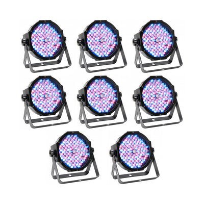 American DJ Mega Par Profile Plus Bright RGB/UV LED Wash Effect Lights (8 Pack)
