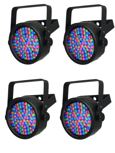 (4) Chauvet SlimPar 38 LED DMX Slim Par Can Stage Pro DJ RGB Lighting Effects