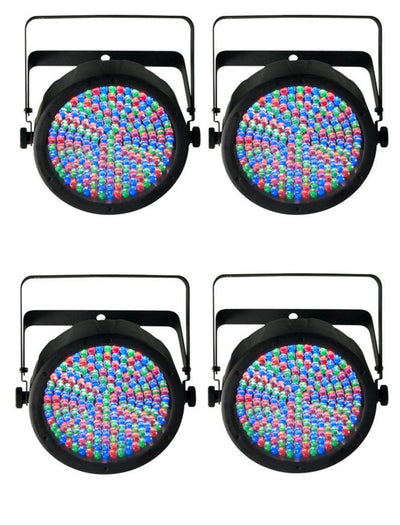 Chauvet SlimPar 64 LED DMX Slim Par Can Stage Pro DJ RGB Light Effect (4 Pack)