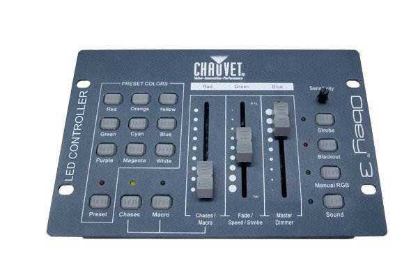 NEW! 4 Chauvet SlimPar 38 LED Pro DJ RGB Lights + Obey 3 Controller + DMX Cables