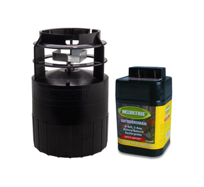 Moultrie 360° Pro Hunter Game Deer Feeder Kit + 6 Volt Rechargeable Battery