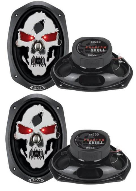 BOSS SKULL SK693 6x9" 1200W 3 Way Car Speakers Coaxial Audio Stereo