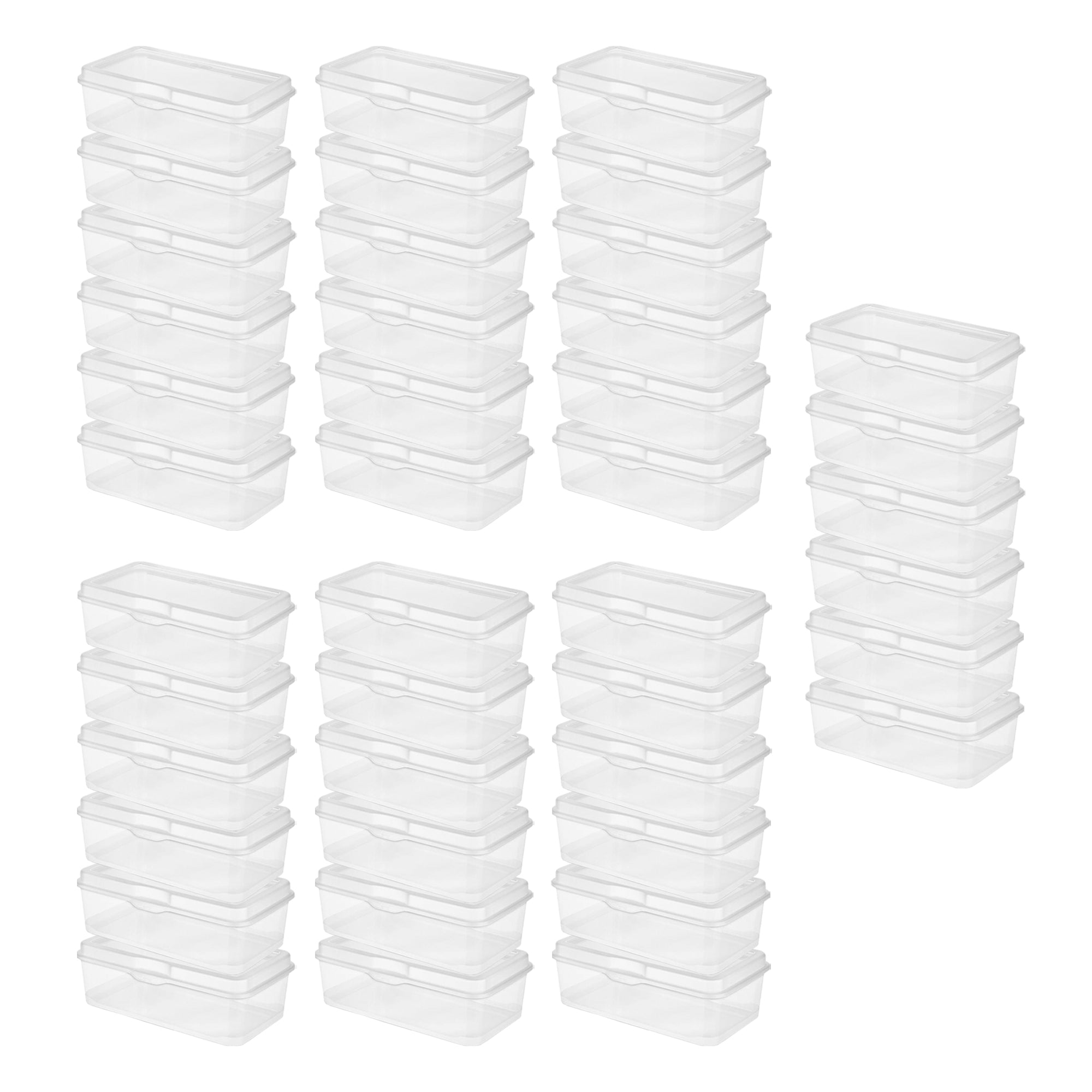 Sterilite Plastic Stacking FlipTop Latching Storage Box Container, Clear 36 Pack - VMInnovations