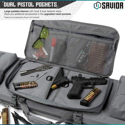 Savior Equipment SW Gray Urban Double Rifle Carrying Case, 42-Inch (For Parts)