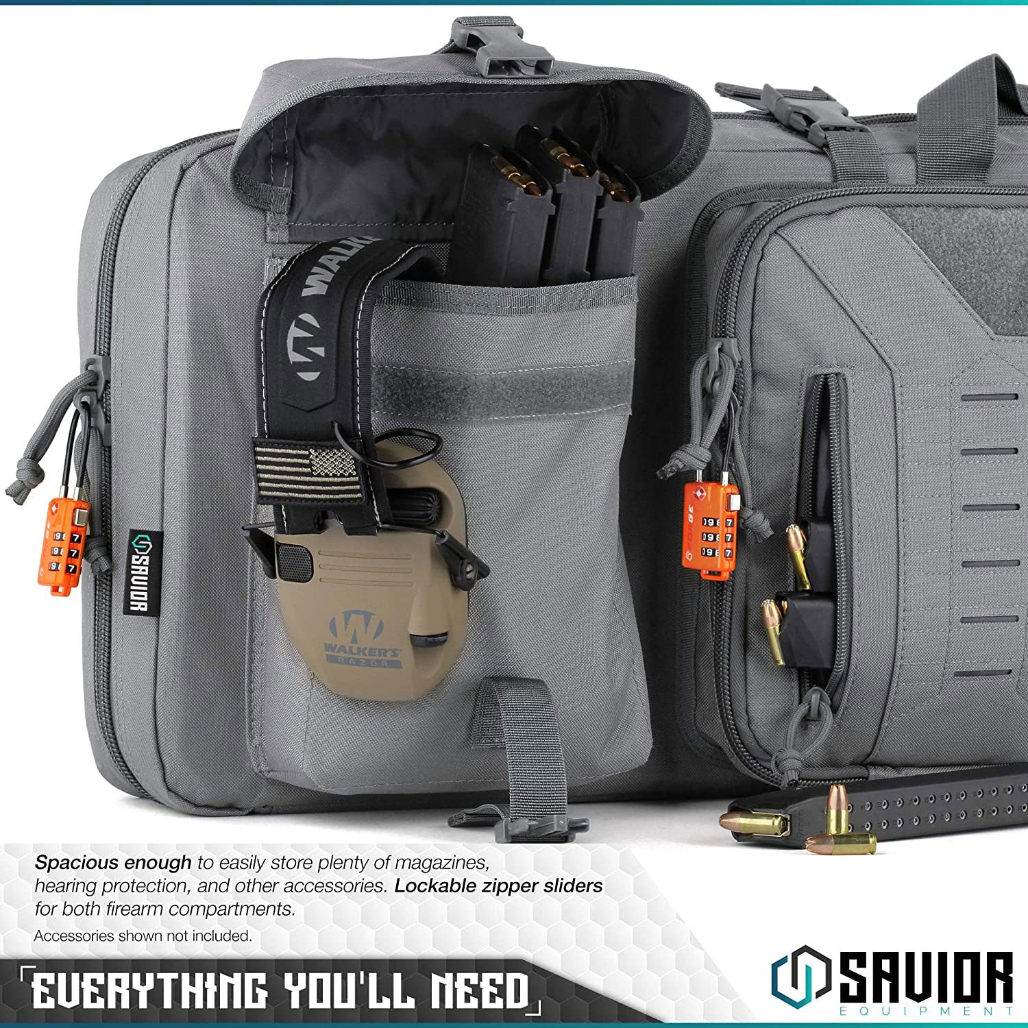 Savior Equipment SW Gray Urban Double Rifle Carrying Case, 42-Inch (For Parts)