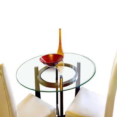 Dulles Glass 36" Round 1/2 In Thick Glass Table Top with Beveled Edge (Open Box)