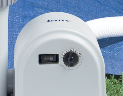 Intex 1500 GPH Easy Set Swimming Pool Filter Pump w/ GFCI & V-Trap Vac Vacuum