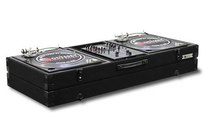 Odyssey Universal 10" Format DJ Mixer & 2 Battle Position Turntable Coffin Case - VMInnovations