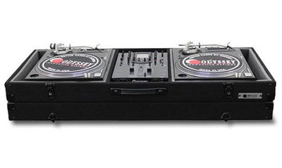 Odyssey Universal 10" Format DJ Mixer & 2 Battle Position Turntable Coffin Case