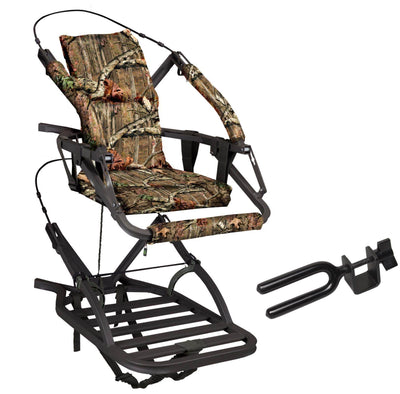 NEW! Summit Razor SD Self Climbing Deer Hunting Mossy Oak Treestand + Bow Holder