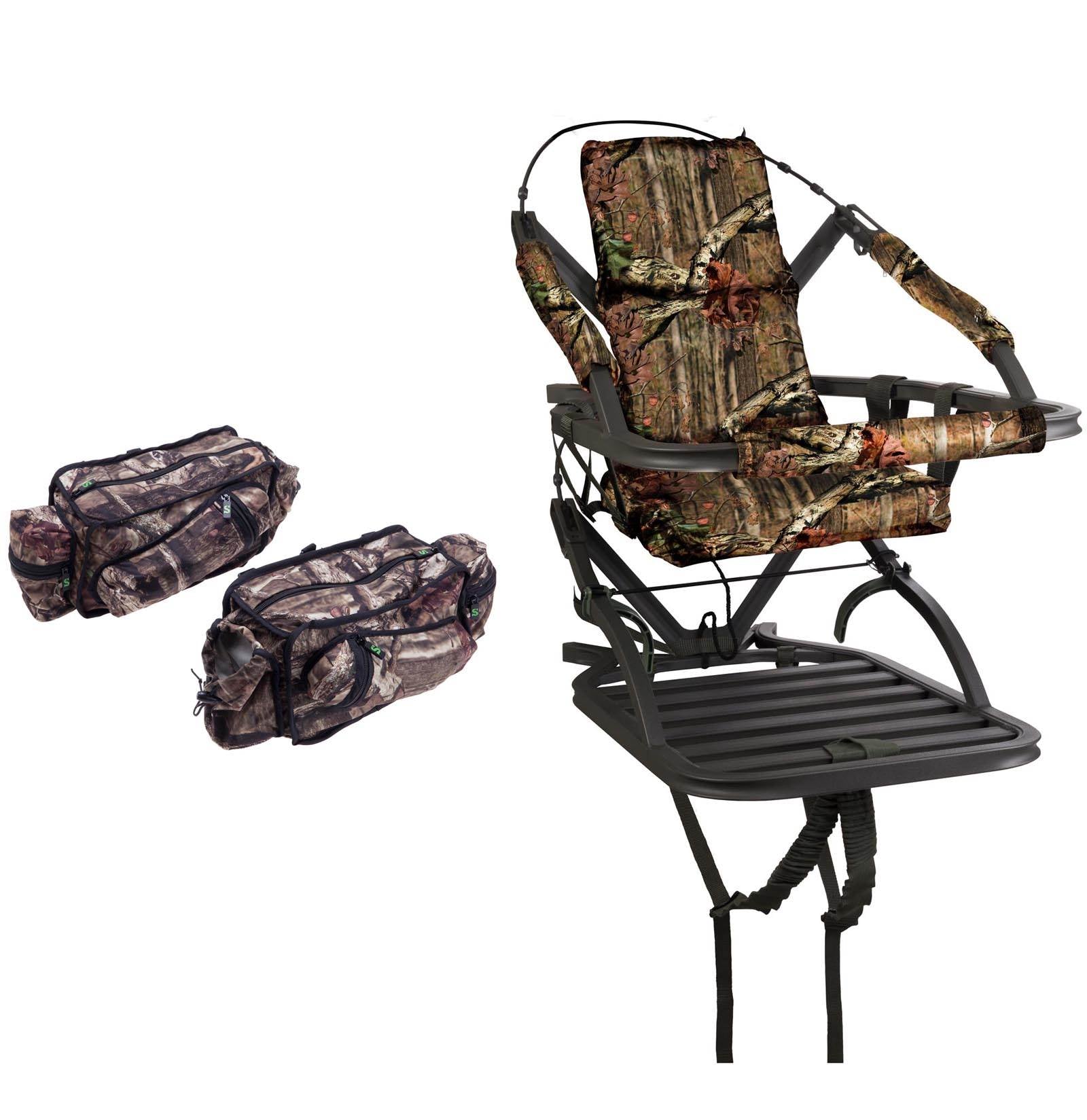 Summit Titan SD 81118 Self Climbing Treestand - Deer Hunting + Camo Storage Bags