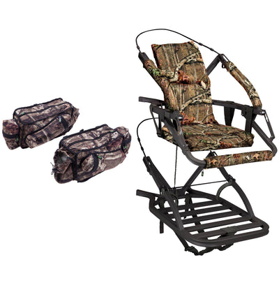 Summit Razor SD Self Climbing Treestand - Deer Hunting + Camo Storage Bags