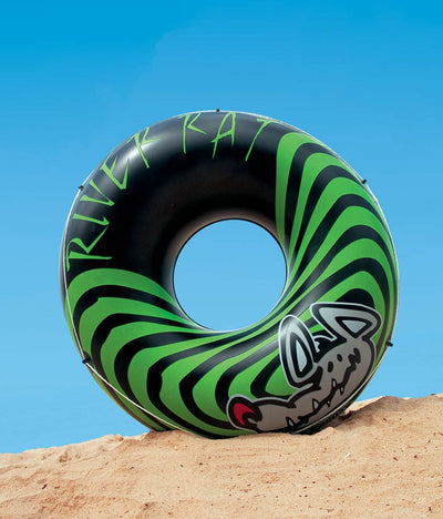 INTEX River Rat Inflatable Floating Tube Raft (Set of 3) & Quick Fill Air Pump