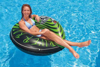 INTEX River Rat Inflatable Floating Tube Raft (Set of 18) & Quick Fill Air Pump