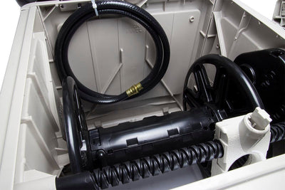 Suncast Swivel Hose Reel Storage Hideaway w/Smart Trak Hose Guide & Bin (3 Pack) - VMInnovations