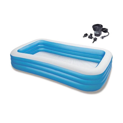 Intex 72in x 120in Swim Center Family Inch Swimming Pool and Quick Fill Air Pump