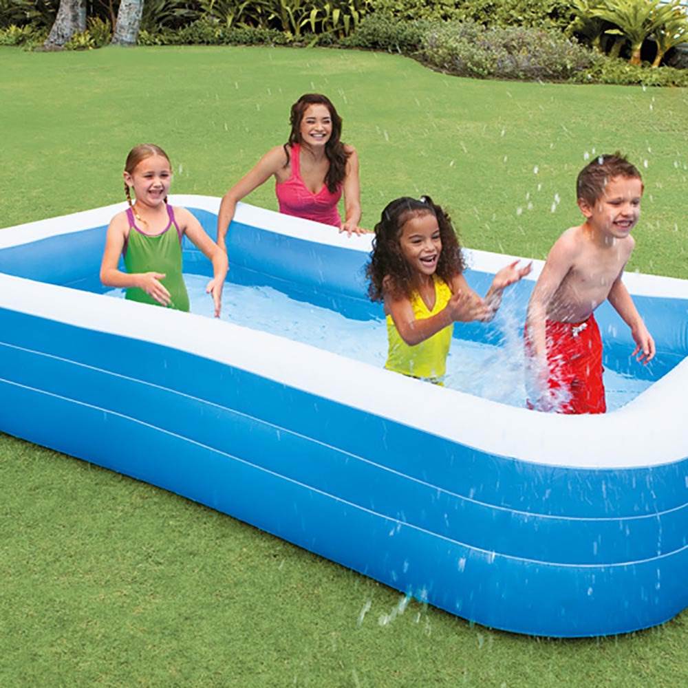 Intex 72in x 120in Swim Center Family Inch Swimming Pool and Quick Fill Air Pump