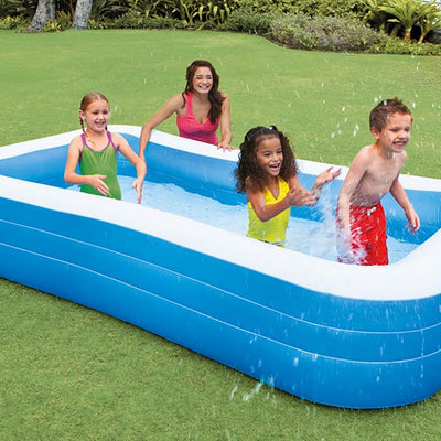 Intex 72in x 120in Swim Center Family Inch Swimming Pool and Quick Fill Air Pump