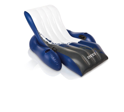 INTEX Floating Recliner Pool Lounge with Cup Holders & Quick Fill Air Pump - VMInnovations