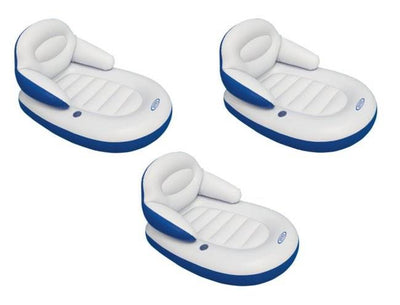 INTEX Comfy Cool Inflatable Pool Floating Lounge Chair (3 Pack) | 58864EP