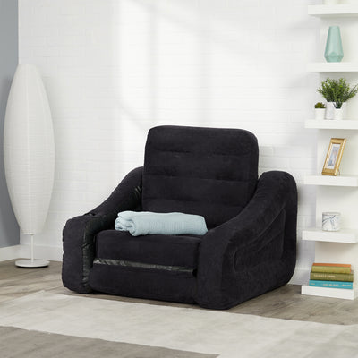 Intex Inflatable Pull-Out Chair and Twin Bed Mattress Sleeper (Open Box)