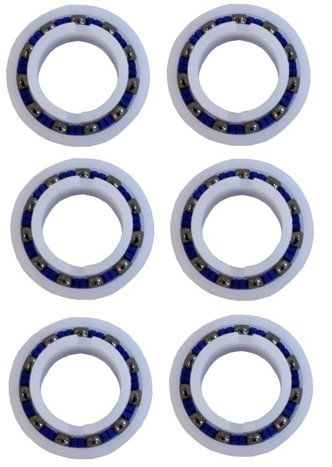 Polaris Ball Bearings Replacement Wheel for Pool Cleaner 280/180 C-60, 6-Pack