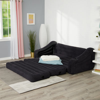 INTEX Inflatable Pull-Out Sofa & Queen Bed Mattress Sleeper - Used