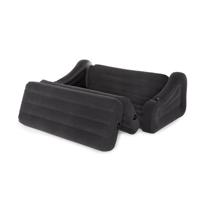 Intex Inflatable Queen Size Pull-Out Futon Sofa Couch Sleep Away Bed (Open Box)
