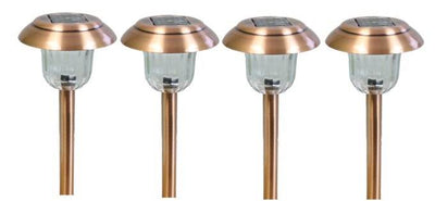 4 Pack MOONRAYS 91391 Solar White LED Garden/Outdoor Lawn Lights Lamp Bronze