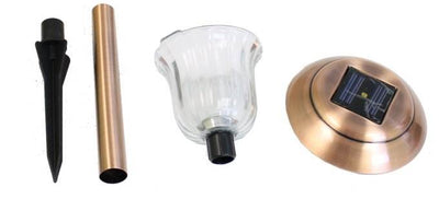 4 Pack MOONRAYS 91391 Solar White LED Garden/Outdoor Lawn Lights Lamp Bronze